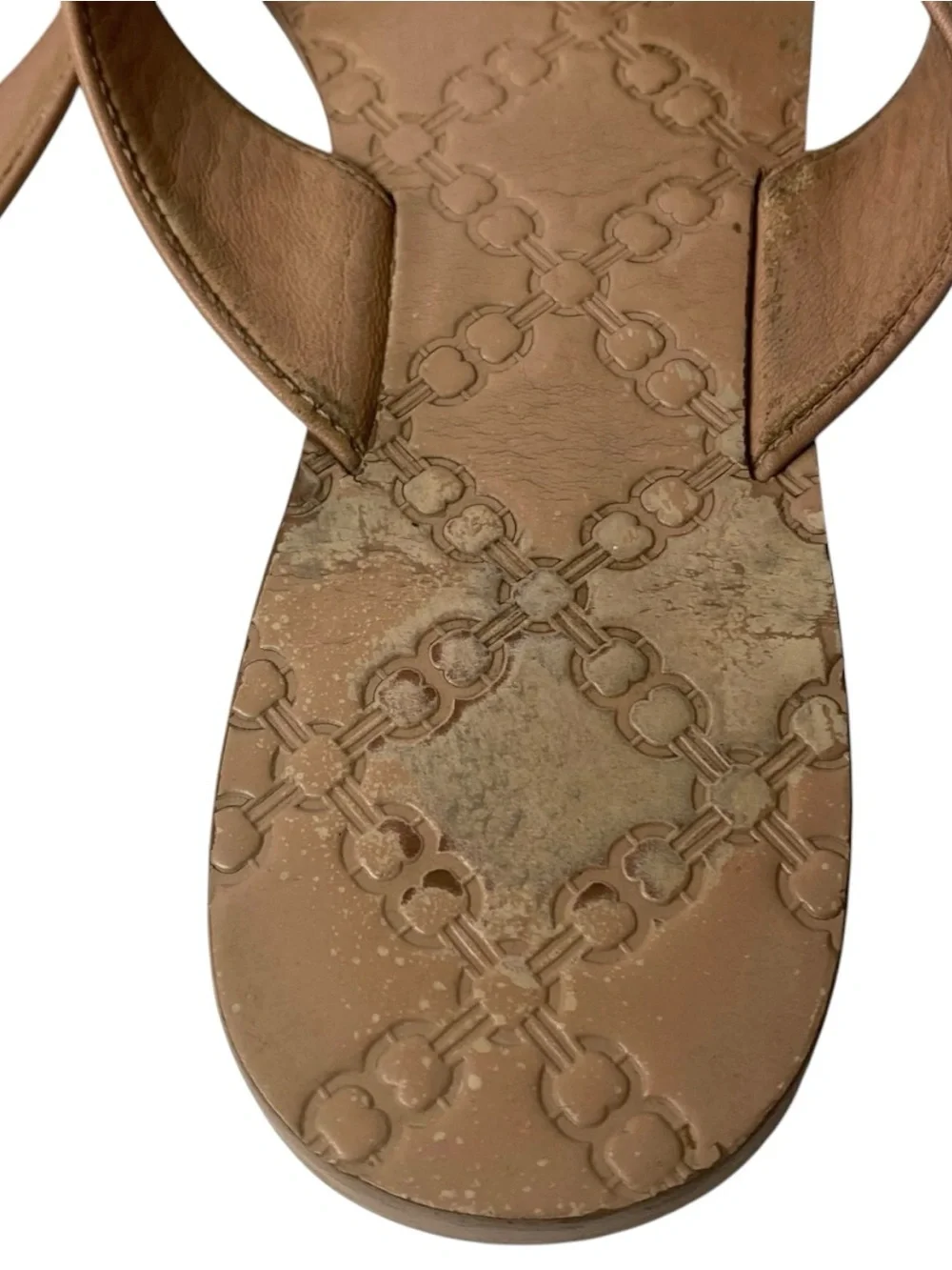 Tory burch woman’s leather Beige sandals size 8.5 M